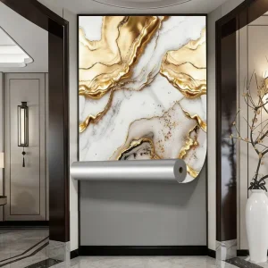 Vintage Marble Peel and Stick Self-Adhesive Wallpaper Waterproof Removable Wall Covering for Bedroom Living Room