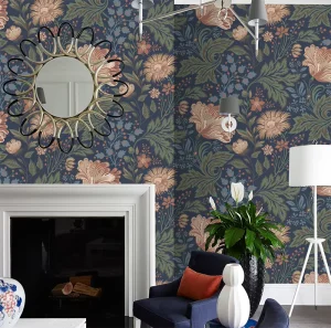 Vintage Pattern Seamless Repeat Waterproof Removable Wall Mural Sticker Wallpaper Environmentally Bedroom Hospital Dining