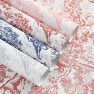 Vintage Printing Paper Plastic Waterproof Flowers Bouquet Gift Packaging Paper Florists Supplies