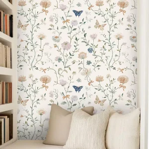 Vintage Watercolor Floral Wallpaper flexible decoration material for wall featuring freshcut paper 3D muha