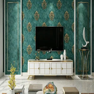 Vintage Waterproof 3D Floral Wallpaper Textured Wall Paper for Living Room Bedroom TV Wall