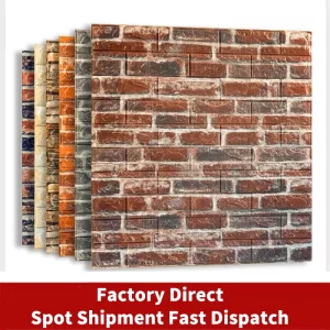 Vintage Waterproof 3D Peel and Stick Wallpaper Oil Proof Removable Self Adhesive Bedroom Kitchen Living Room MOQ 1 Roll