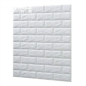 Vinyl 3D Embossed Modern Waterproof Self Adhesive PVC Wallpaper Roll with Brick Texture for Home Decoration