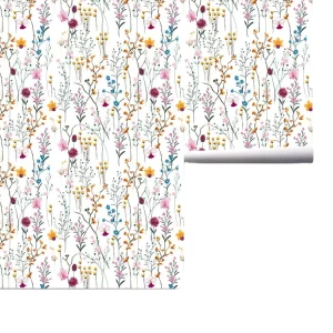 Vinyl Farm Floral Peel and Stick Wallpaper Rolls for Bedroom Living Room