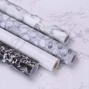 Vinyl Interior Waterproof Self-Adhesive Wallcovering Home Decoration 3D Stone Design PVC Wallpaper Rolls