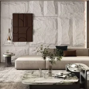 Vinyl Modern Waterproof Embossed Anti Slip Marble Easy Installation Stone Wall Panel for Bedroom Household Living Room Pu