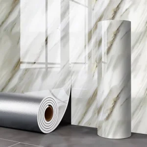 Vinyl PVC Waterproof Self adhesive Wallpaper Stripes Plaid Peel Wall Sticker for Kitchen Bathroom European Design Wall