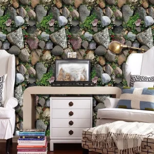 Vinyl Self Adhesive Waterproof 3D Wallpaper Modern Bedroom Wallpaper Wall Stickers