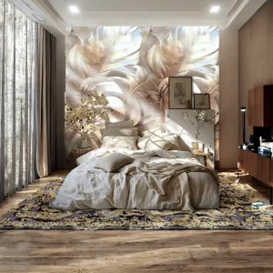 Vivid Floral Pattern Waterproof Durable Floral Patterned Vinyl Wallpaper