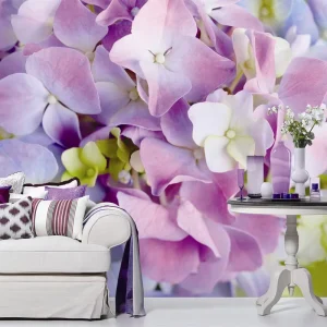 Vivid Flowers Design Non Woven 3D Flower Wallpaper for Home Decor