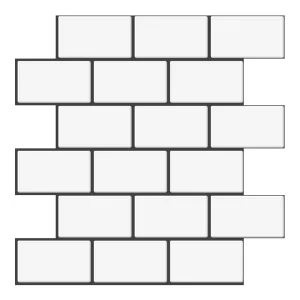Vividtiles White Subway Tile Backsplash 3d Brick Peel and Stick Wallpaper Removable Wallpaper Bedroom for Bathroom