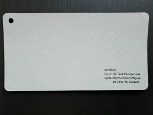 WP9502 260mic 120g Double PE Coated Hi Tack Glue Litchi-patterned Wallpaper