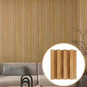 WPC Fluted Wall Panel Strip Tambour Ribbed Texture High Gloss Lacquer Board 2440MM Sheet