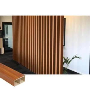 WPC/PVC Wood and Plastic Composite Timber Partition Decoration Tube Screening Design 100*50mm