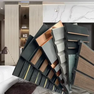 WPC Timber Tubes 3D Wall Panel Fluted Bamboo Charcoal PVC Acoustic Panels for Home Decor Interior Cladding Fence PS Max