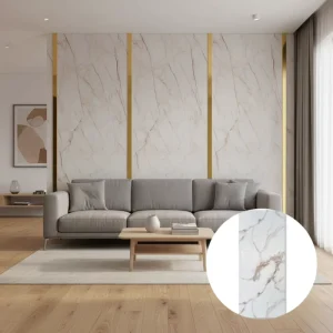 WPC Wallpaper Eco friendly Waterproof Fireproof High GlossWall Panel Interior Decoration Carbon Slate Marble