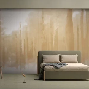 Wabi Sabi Abstract Watercolor Mural Waterproof Paper Custom Beige Gradient Wall Art Living Room Bedroom Modern Home Decor