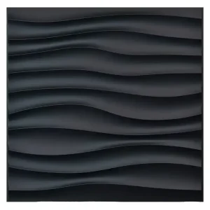 Wall Art Green Material Decorative PVC Material White Wave Design PVC 3D Wall Panel