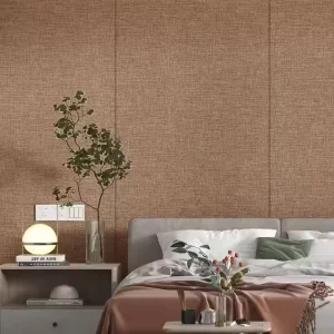 Wall Decor Living Room Self Adhesive Linen Fabric Wall Cloth XPE Foam Seamless Linen Wallpaper