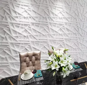 Wall Decoration Custom Modern Interior Home Decor Easy Installation 3D PVC Panel Sticker Waterproof Plastic Wallpaper