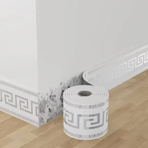 Wall Waist Skirting Line Thickened Roll Modern Self Adhesive Kickstand Wallpaper Waterproof Skirting Line Wall Sticker for Home