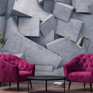 Wallpaper Custom Cement Gray Industrial Background 3D Stereo Mural Embossed Non Woven Seamless Wall Cloth Graphic Design