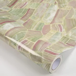Wallpaper PVC Decor Film Marble Grain Wall Sticker for Laminate Kitchen Cabinets Office Buildings Supermarkets Glass