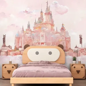 Wallpaper Princess Castle Wall Mural Custom Wall Decals for Kids Bedroom Girl Room Nursery Wall Decor Playroom