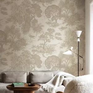 Wallpaper Rolls 3D Floral Gray White Fireproof Anti static Non Woven Vinyl Home Decoration Wall Decor