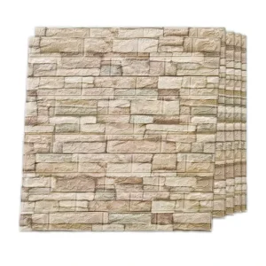 Wallpaper Self-adhesive Pvc 3d Wall Sticker Foam Brick Decorative Retro Brick Wallpaper