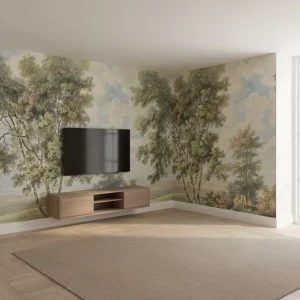 Wallpaper Stone Design Mood Elk Forest Background Wall Paper Mural Silk Wallpaper Chinoiserie Wide Width Wallpaper