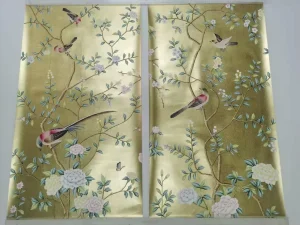 Wallpaper Vintage Hand Painted Gold Textured Mural