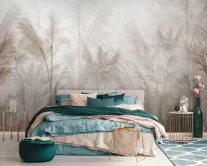 Wallpaper Wall Murals a Picture Composed of Grasslands and Flowers Is Used in Bedrooms Living Rooms