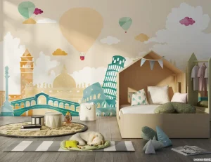 Wallpaper for Children Room Boys Papier Peint 3D Mural Adhésif Pour Salon Wall Mural Paintings and Wall Arts Revetement Mural