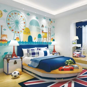 Wallpaper for Children Room Boys Papier Peint 3d Mural Adhésif Pour Salon Wall Mural Paintings and Wall Arts Revetement Mural