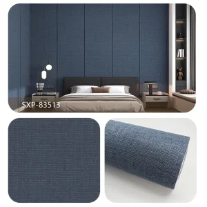 Washable Fabric Wall Covering Textured Fabric Wallpaper Self adhesive Peel and Stick 3D Fabric Wallpaper