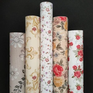 Washable Self Adhesive PVC Vinyl 3D Flowers Wall Stickers Wallpapers