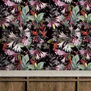 Watercolor Plant Wallpaper PVC Fabric Wallpaper Roll Kids Room Wallpaper Custom Wallpaper Water Proof Wall Panel