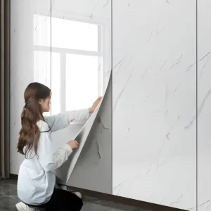 Waterproof 30x60cm Marble Self-Adhesive Wallpaper Peel and Stick Wall Tiles Sticker for Kitchen Bathroom Hotel