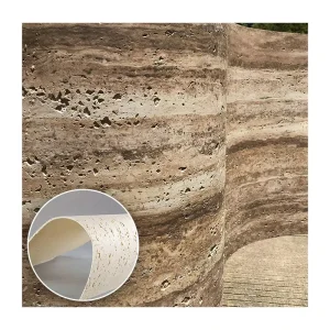 Waterproof 3D Decorative Interior Stone Wall Panels Bendable Soft Flexible Travertine Artificial Stone Veneer Wall Cladding