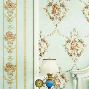 Waterproof 3D Floral Wallpaper AB Style Thick American Retro Rustic Non Woven Wall Paper for TV Background Bedroom Home Decor