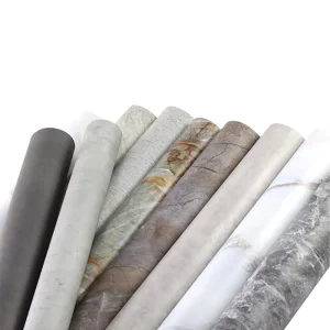 Waterproof 3D Grey PVC Wallpaper Thickened Self Adhesive for Living Room Kitchen Apartment Outdoor Background