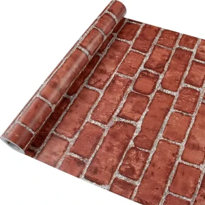Waterproof 3D PVC Self Adhesive Brick Wallpaper Home Decorative Contact Paper European Style for Bedroom Anti Static Household