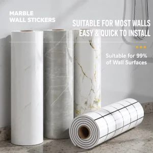 Waterproof 3D PVC Wall Sticker Self Adhesive Peel Stick Foam Wallpaper for Bedroom Living Room Kitchen Bathroom Modern Wall