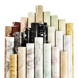 Waterproof 3D Self Adhesive White Marble Contact Paper for Kitchen Cabinets