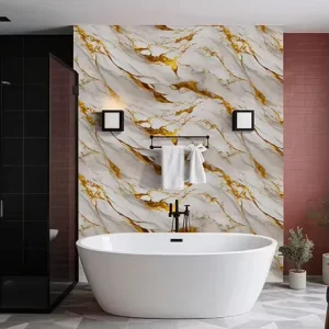 Waterproof 60cm*300cm Modern 3D Self-adhesive Geometric XPE Wallpaper Peel Stick Grating Wall Stickers Rolls Apartment Household