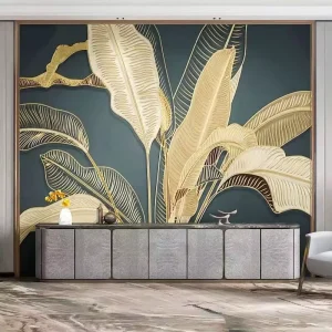 Waterproof 8D Three-dimensional Nordic Luxury Wallpaper Modern 5D Banana Mural for Living Room Bedroom Hospital Application