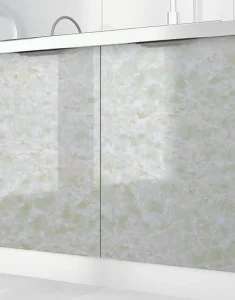 Waterproof Anti Slip Peel & Stick Wallpapers Green Marble Geometric Pattern for Living Room Bedroom Gym Hospital Anti Static