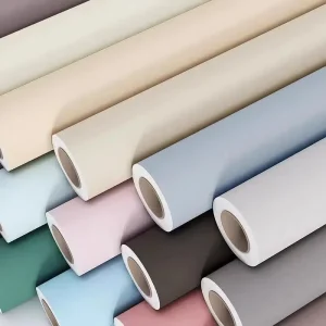Waterproof Cream Wallpaper Self Adhesive Luxury for Living Room Kitchen Decor Free Sample Custom Size
