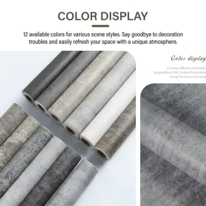 Waterproof ECO Friendly Non Woven Wood Grain Wallpaper for Bedroom Hotel Bathroom Furniture Renovation Anti static Peel Stick